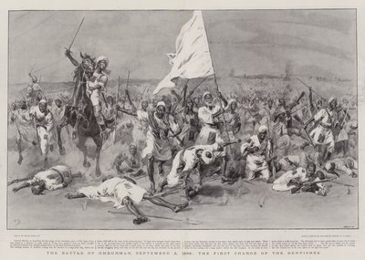 La battaglia di Omdurman, 2 settembre 1898, il primo assalto dei Dervisci da Frank Dadd